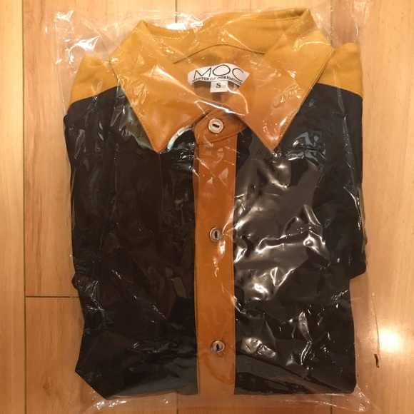 NWOT Black & Orange Fashion Long-Sleeve Button Up - Picture 5 of 6